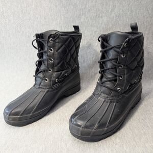 Sperry Top Sider Quilted Gosling Duck Boots Women's 7 Black